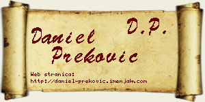 Daniel Preković vizit kartica